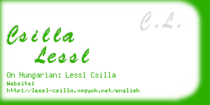 csilla lessl business card